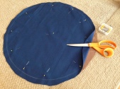 remove one pin to sew button holes in lining.